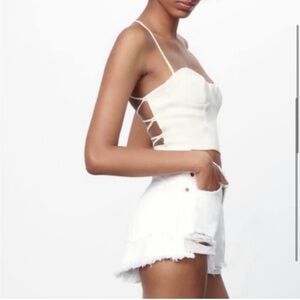 ZARA NWT crisscross bustier top